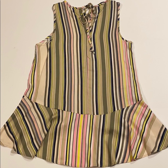 Libby Edelman XS Striped Tank Top Pullover New - Picture 2 of 12